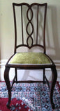 Green Velvet Edwardian Chair