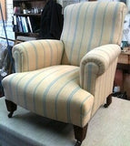 Vintage French Feedsack Fabric Chair