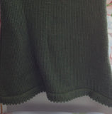 100 % NZ Wool Knit Dress / Tunic: Olive Green