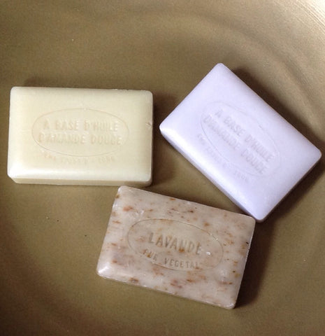 Unwrapped Scented French Soap: almond oil base