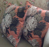 Warm Toned, Sanderson Cushion: floral, vintage chic styling