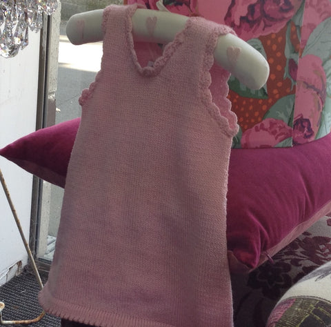 100 % NZ Wool Knit Dress / Tunic: Pink