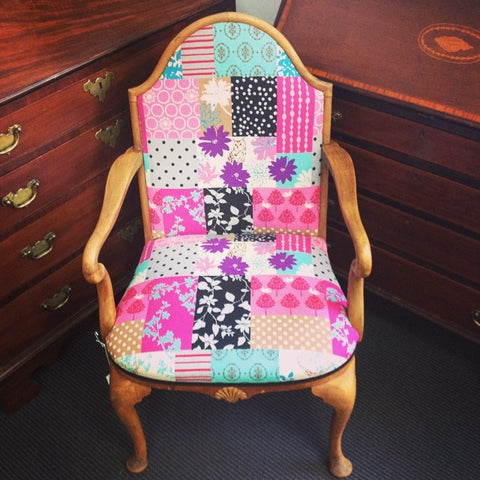 Echino reupholstered vintage chair
