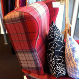 Smoking Hot Red Tartan Wingback Chair - Classic Style