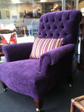 Purple-licious Deep Buttoned Rolled Armchair