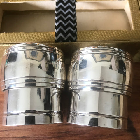 Silver Napkin Rings: Sincerity Plate