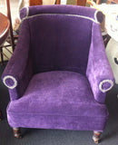Antique Velvet Purple Tub Chair