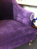 Antique Velvet Purple Tub Chair