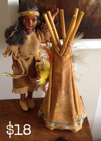 American Indian Blinky Doll