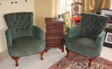 Pair of Velvet Tub Chairs