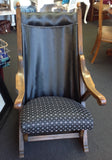 Statement Piece Antique Rocking Chair: faux hide