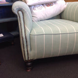 Antique Armchair Restored with Linen Fabric