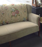1930s Wingback Settee: Sanderson & Velvet