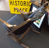 Statement Piece Antique Rocking Chair: faux hide