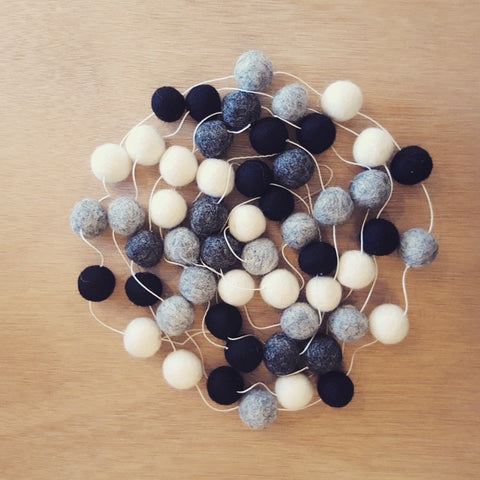 Felt Pom-Pom Ball Garland: decor item