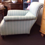 Antique Armchair Restored with Linen Fabric