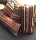 Turkish Kilim Cushion: stripe