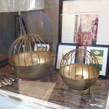 'Sputnik' Candle Holder / lantern : brass tones