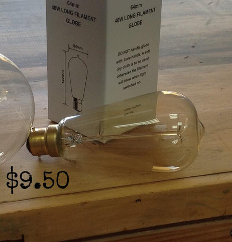 Filament Light Bulb: tear drop