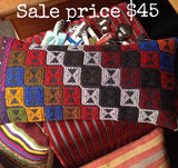 Turkish Kilim Cushion: arrow motifs