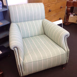 Antique Armchair Restored with Linen Fabric