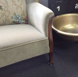 1930s Wingback Settee: Sanderson & Velvet