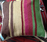 Turkish 'Ethnic' Kilim Cushion: stripes