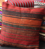 Turkish 'Ethnic' Kilim Cushion: stripes