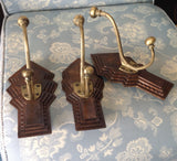 Cast Brass Hook on Shaped Wooden Trophy
