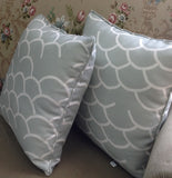 Cool, Hemptech Coolum Fabric Cushion:  grey & white 'waves'