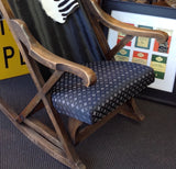 Statement Piece Antique Rocking Chair: faux hide