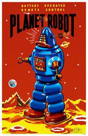 Vintage Art Print -Planet Robot