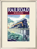 Vintage Art Print -Railroad Magazine