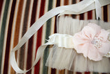 Tulle Ruffle Belt With Pearls: vintage chic